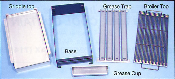 Add-A-Broiler/Griddle - 4 Burner Grease Trap